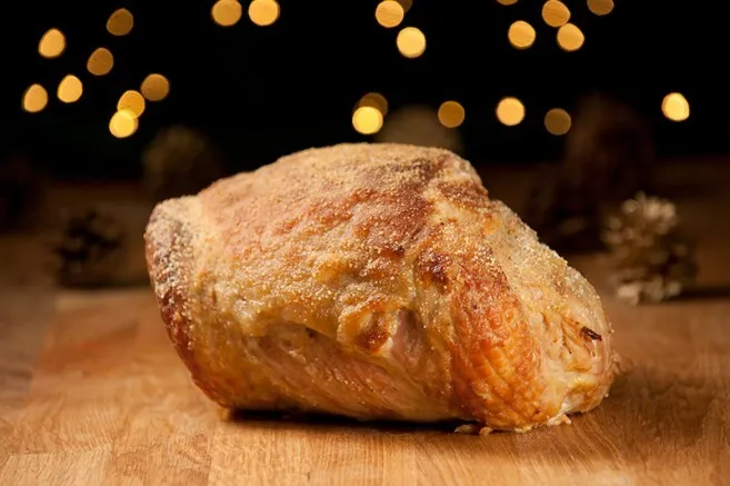 Sinappi-korppujauhokuorrutus Perinteinen joulukinkun kuorrutus