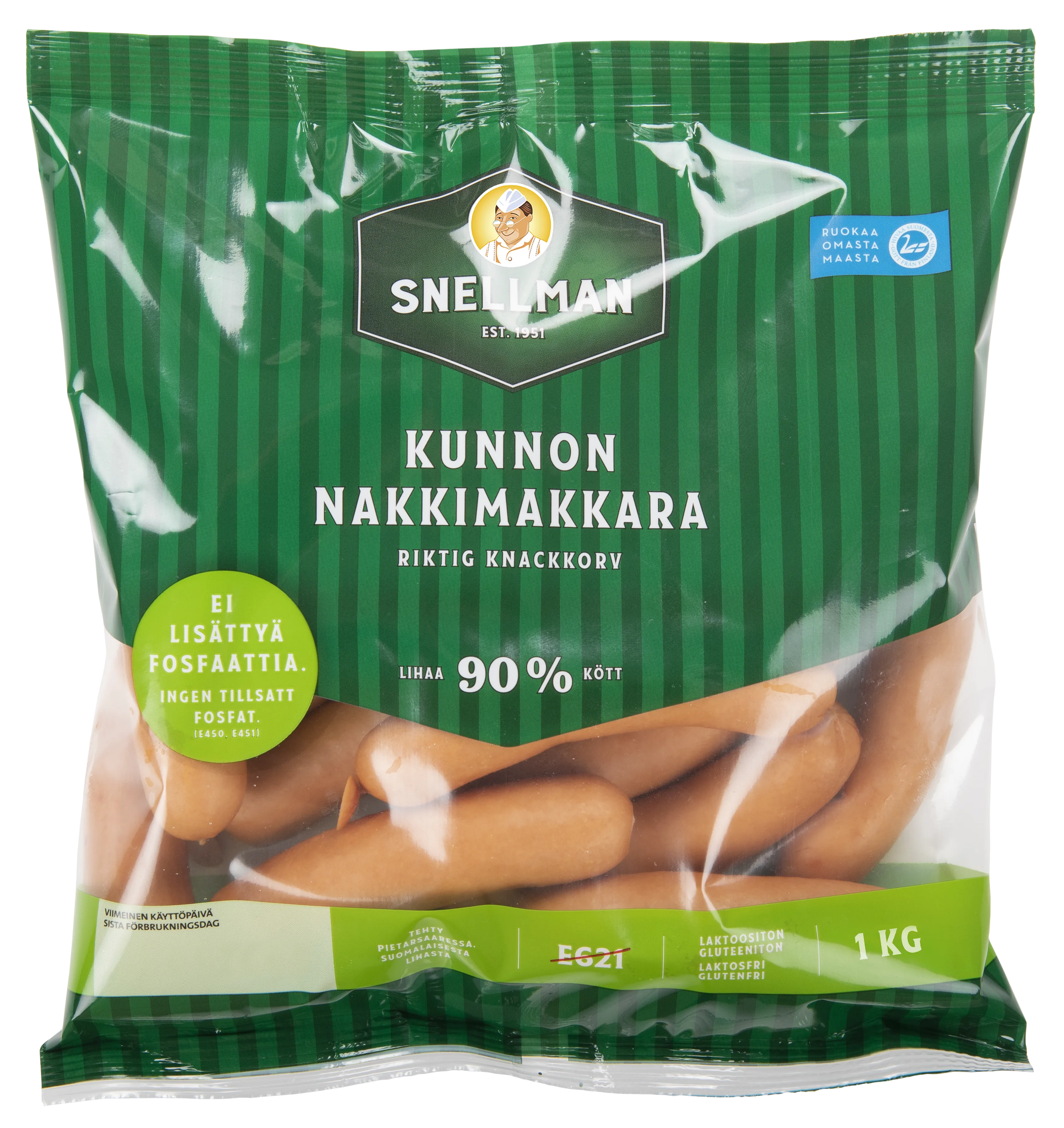Riktig knackkorv i naturtarm 1 kg