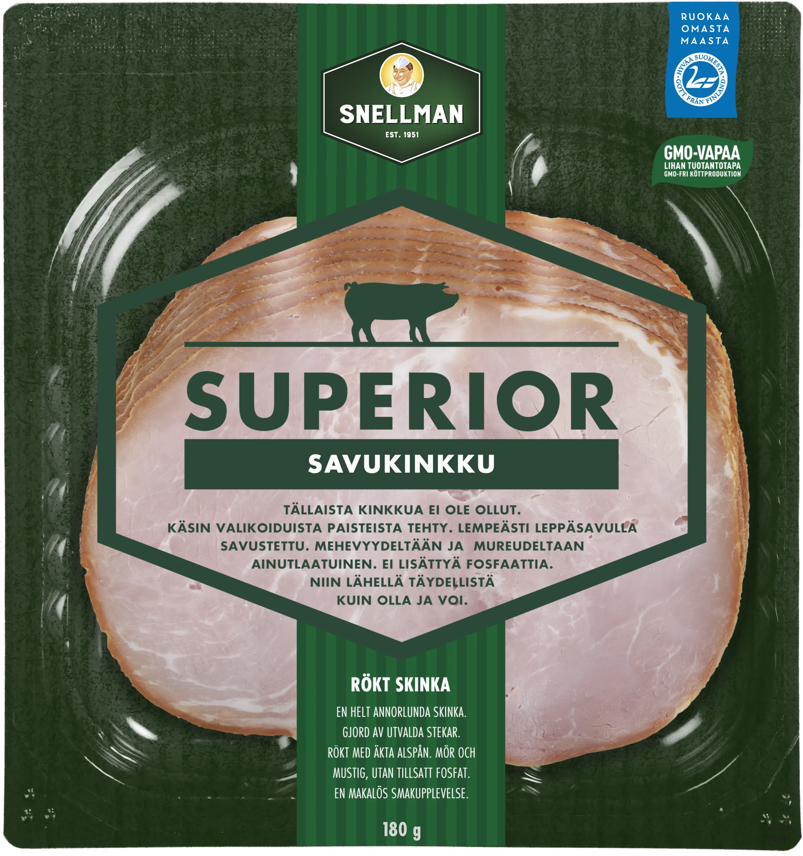 Superior rökt skinka 180 g