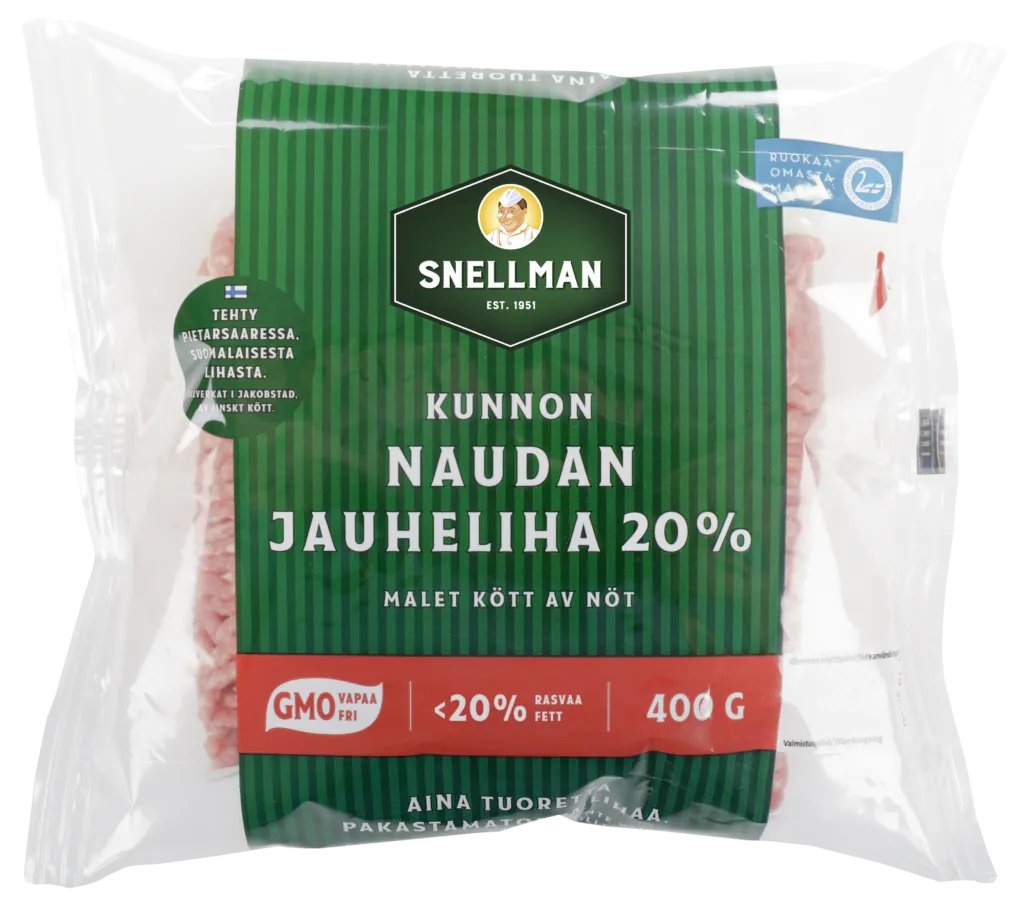 Malet kött av nöt 20 % 400 g