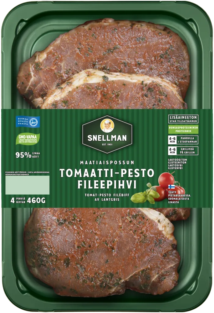 Tomat-pesto filébiff av lantgris 4 st 460 g