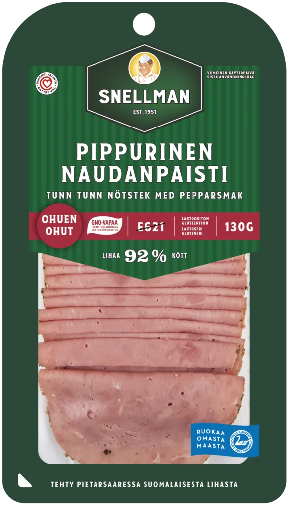 Ohuen ohut pippurinen naudanpaisti 130 g