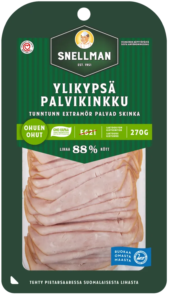 Ohuen ohut ylikypsä palvikinkku 270 g