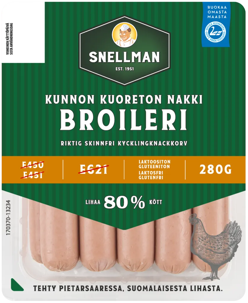 Kunnon kuoreton broilerinakki 280 g