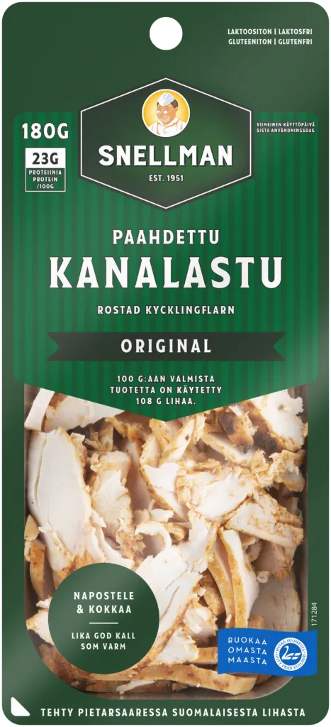 Kypsät lastut, kebabit ja suikaleet