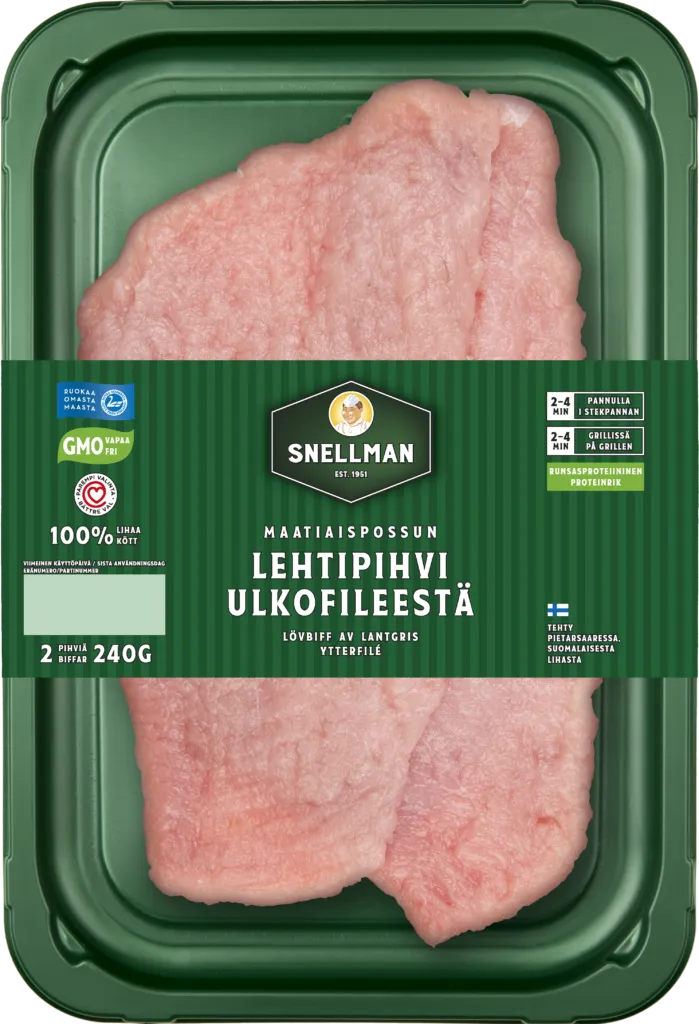 Maatiaispossun lehtipihvi ulkofileestä 2 kpl 240 g