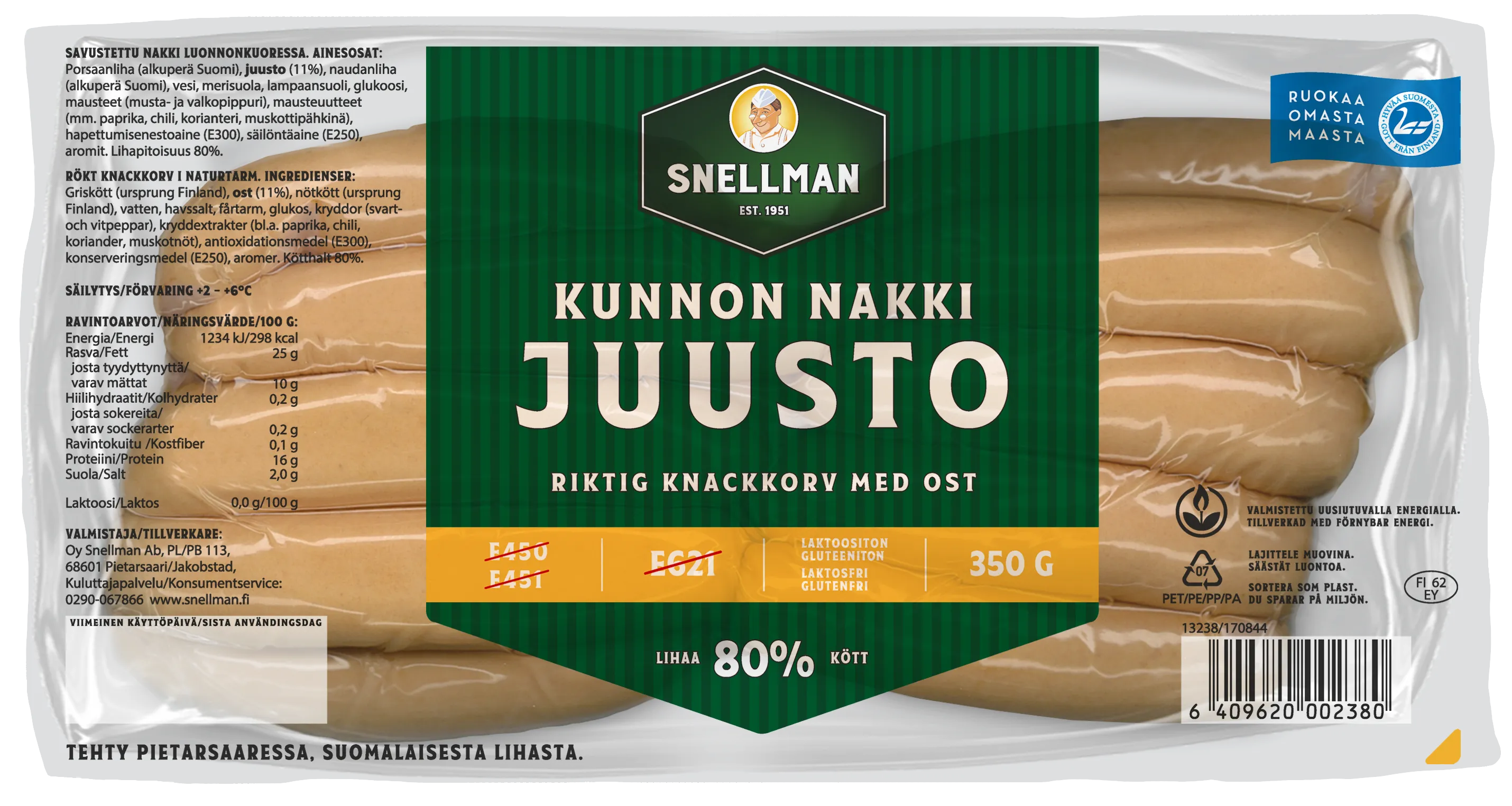 Kunnon juustonakki 350 g