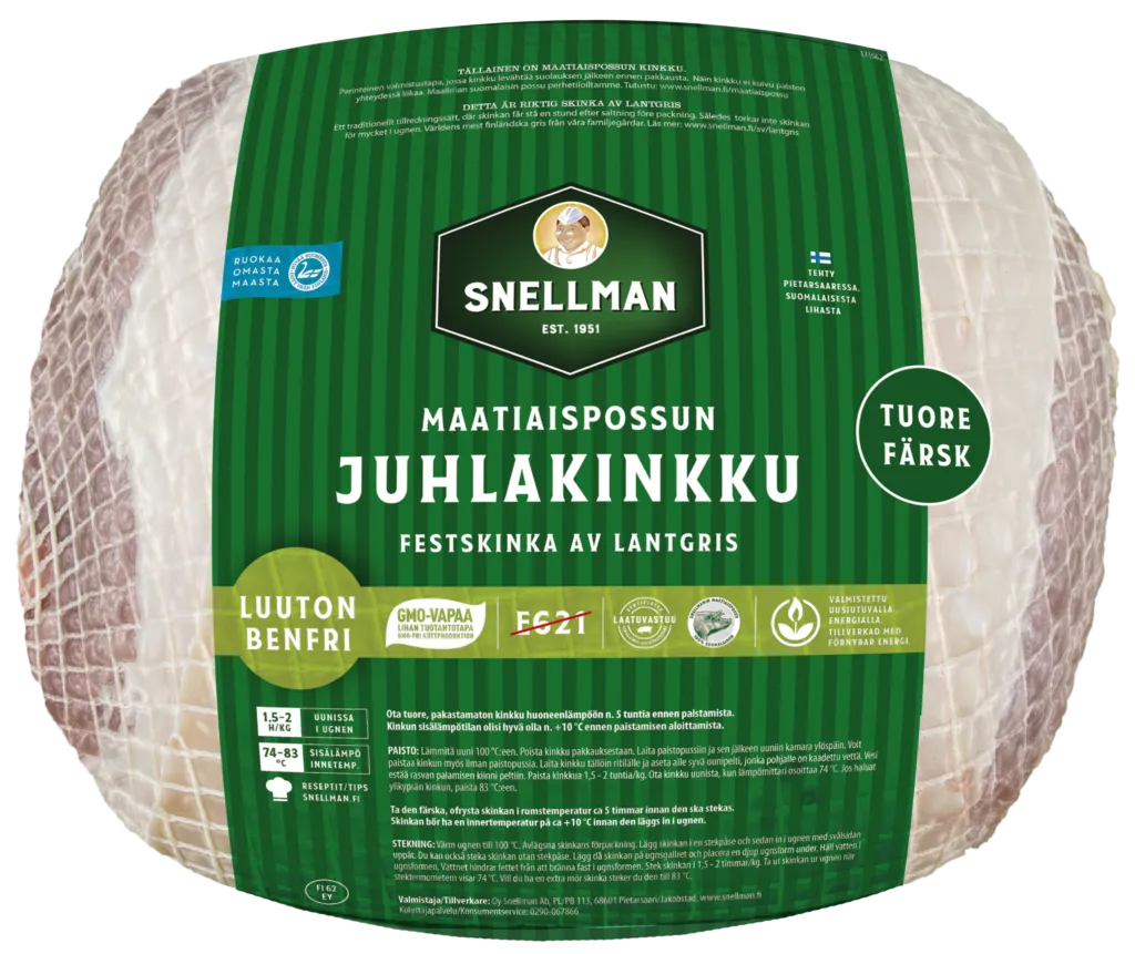 Maatiaispossun juhlakinkku luuton tuore n. 3 kg