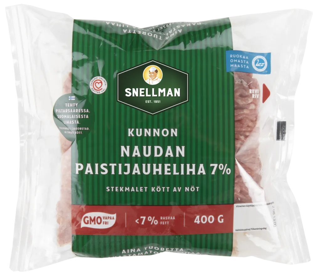 Stekmalet kött av nöt 7 % 400 g