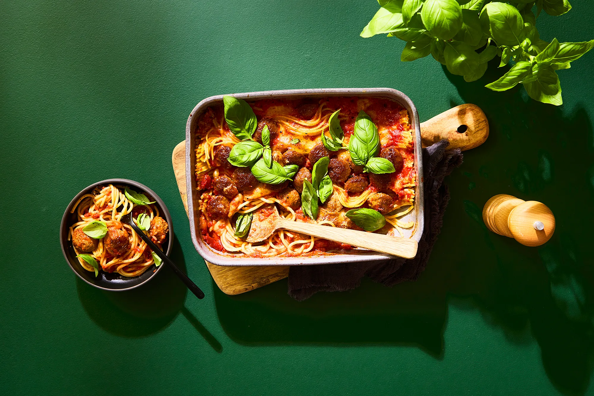 Busenkel pasta med köttbullar