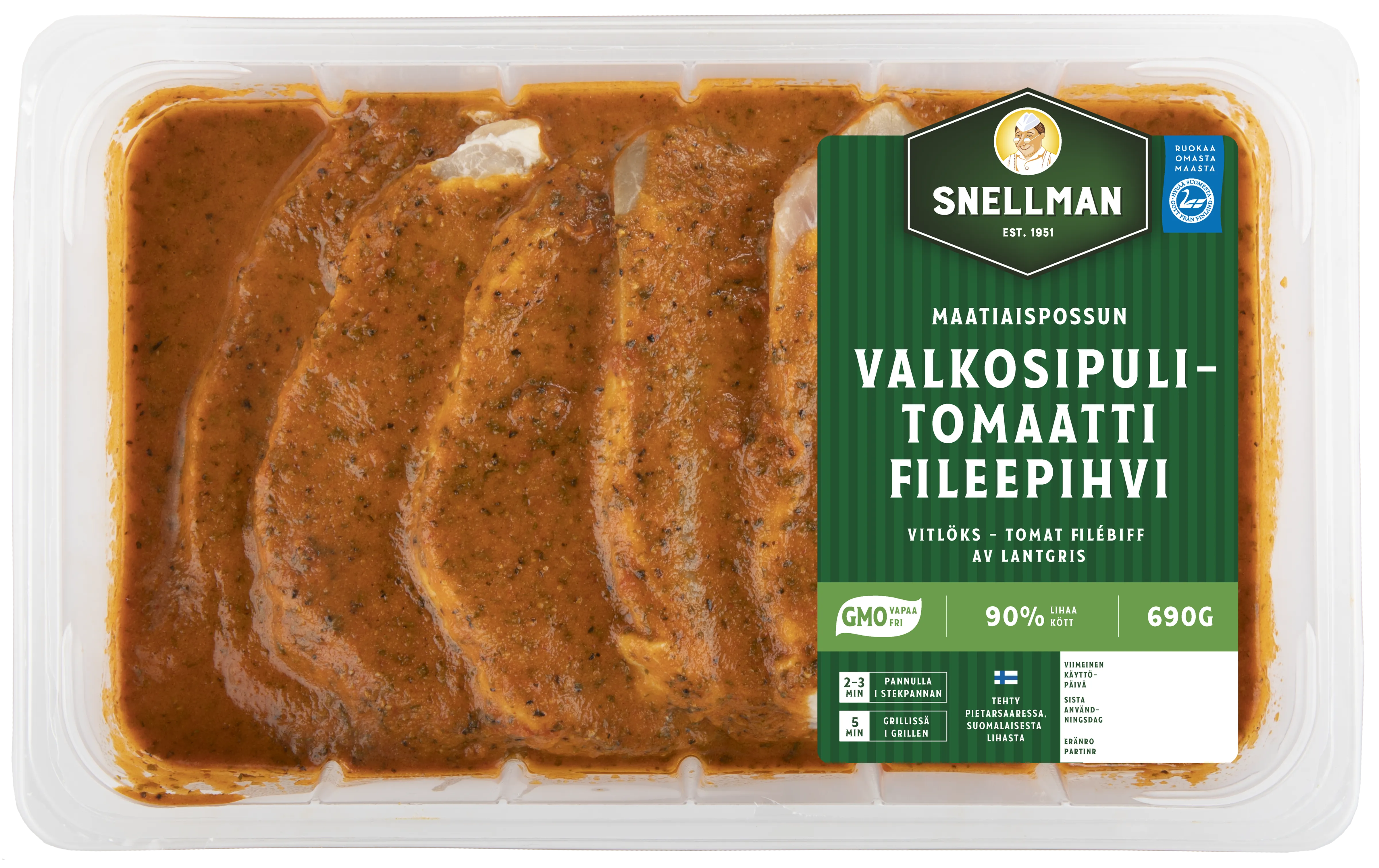 Maatiaispossun valkosipuli-tomaatti fileepihvi 5 kpl 690 g