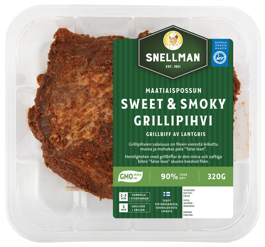 Sweet & smoky grillbiff av lantgris 2 st ca 320 g