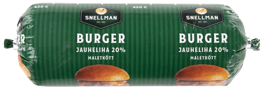 Burger malet kött av nöt 20 % 650 g