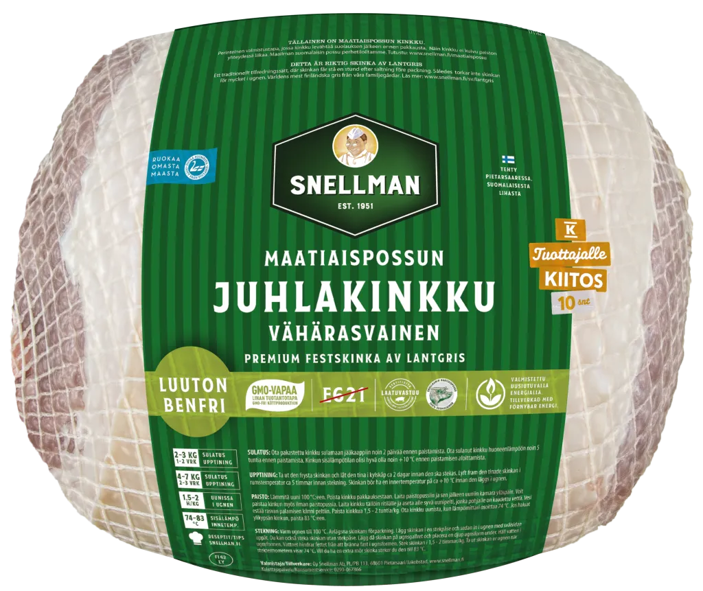 Festskinka premium av lantgris djupfryst ca 3,0kg