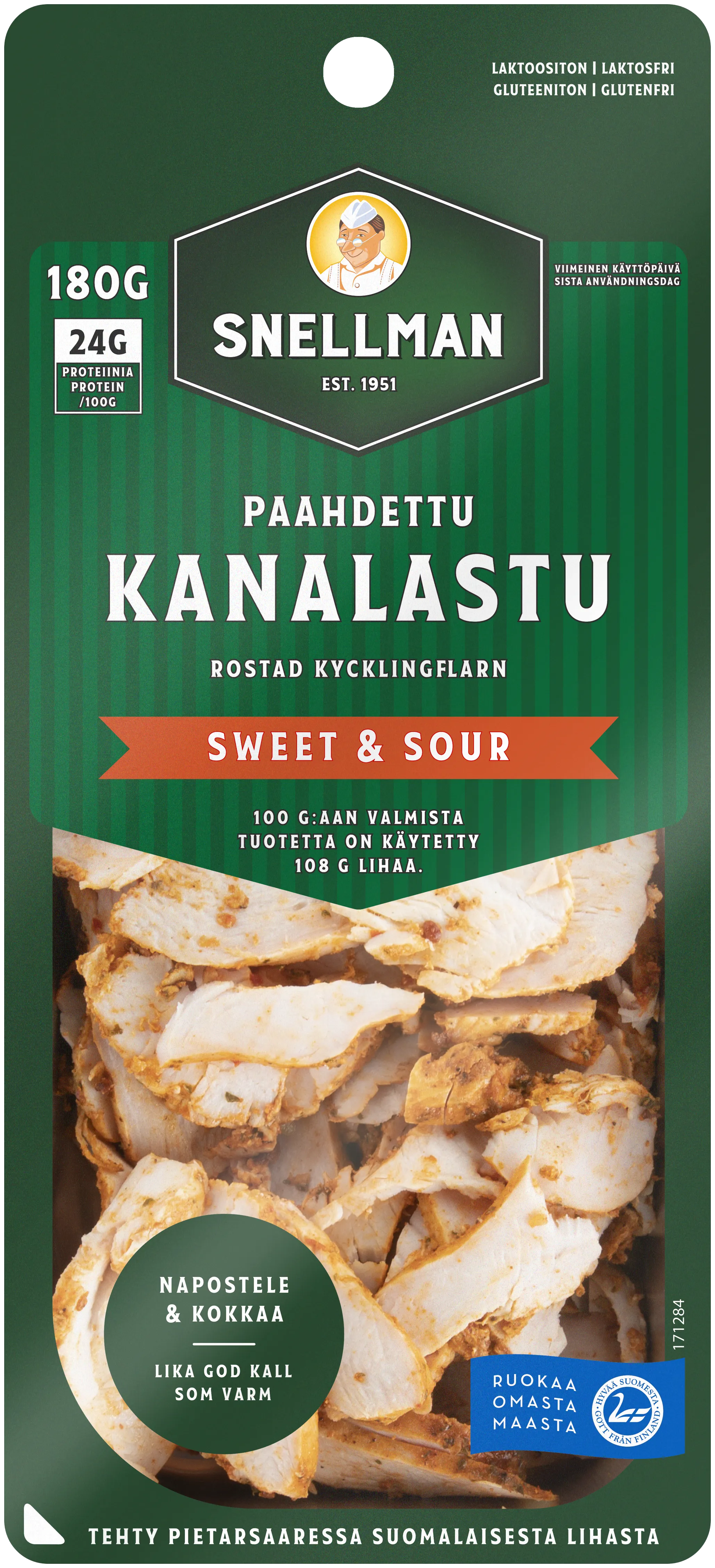 Paahdettu kanalastu sweet&sour 180 g