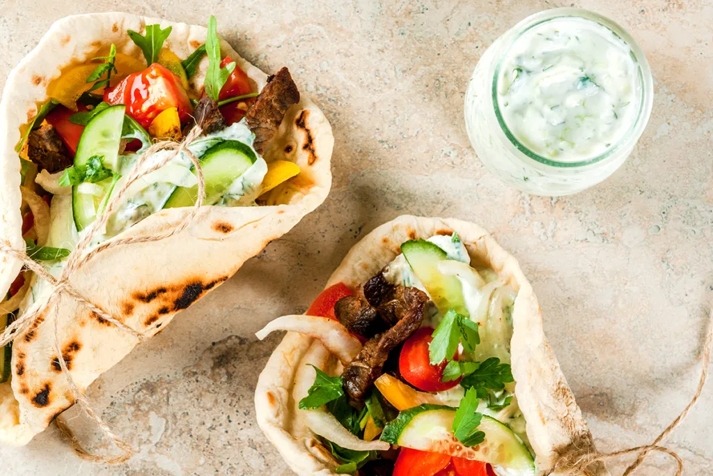 Hemlagad gyros med grisfyllning