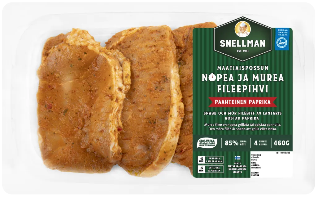 Maatiaispossun nopea ja murea fileepihvi paahteinen paprika 4 kpl 460 g