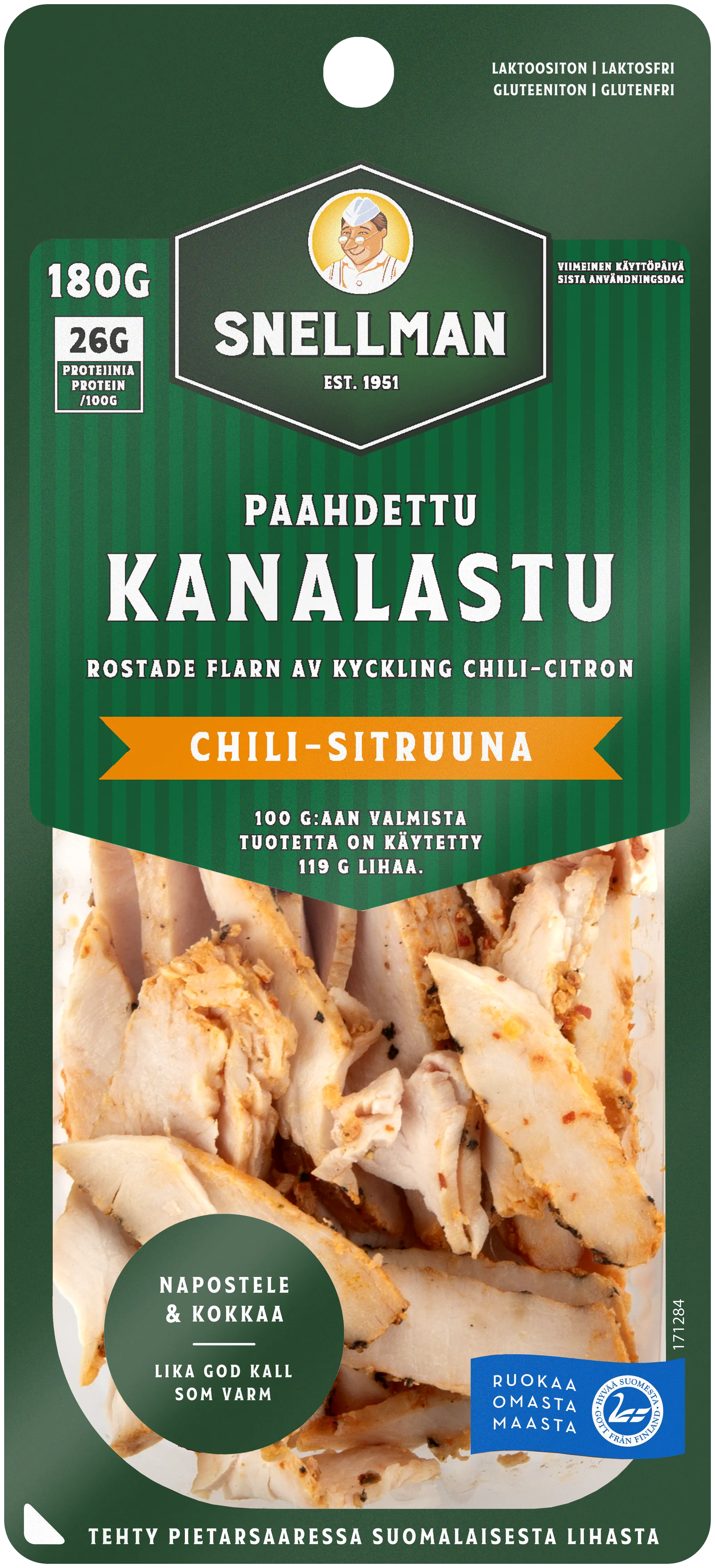 Paahdettu kanalastu chili-sitruuna 180 g