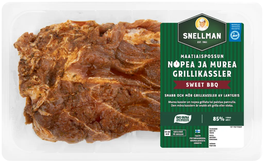 Snabb och mör grillkassler av lantgris ca 600 g