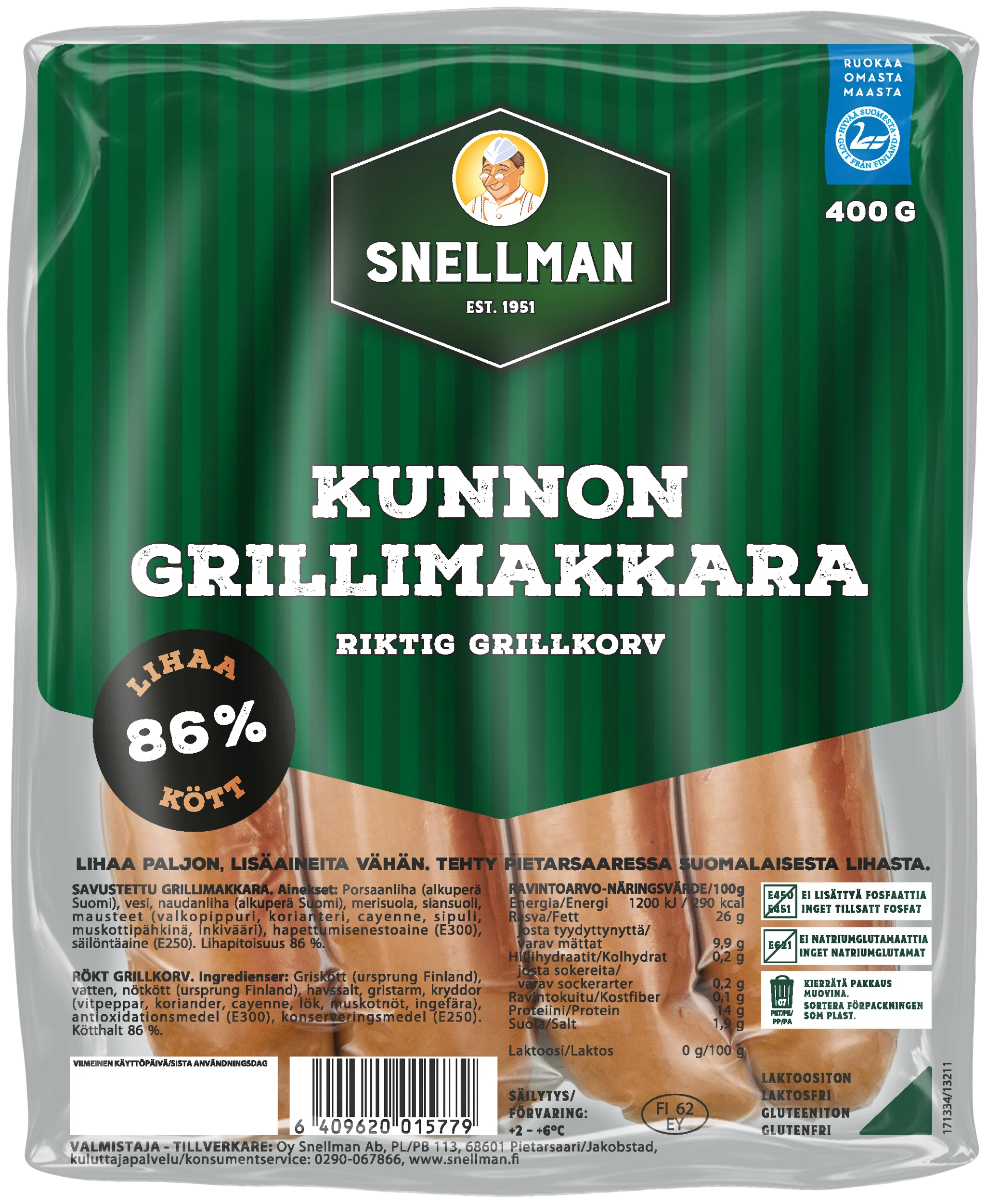 Riktig grillkorv 400 g