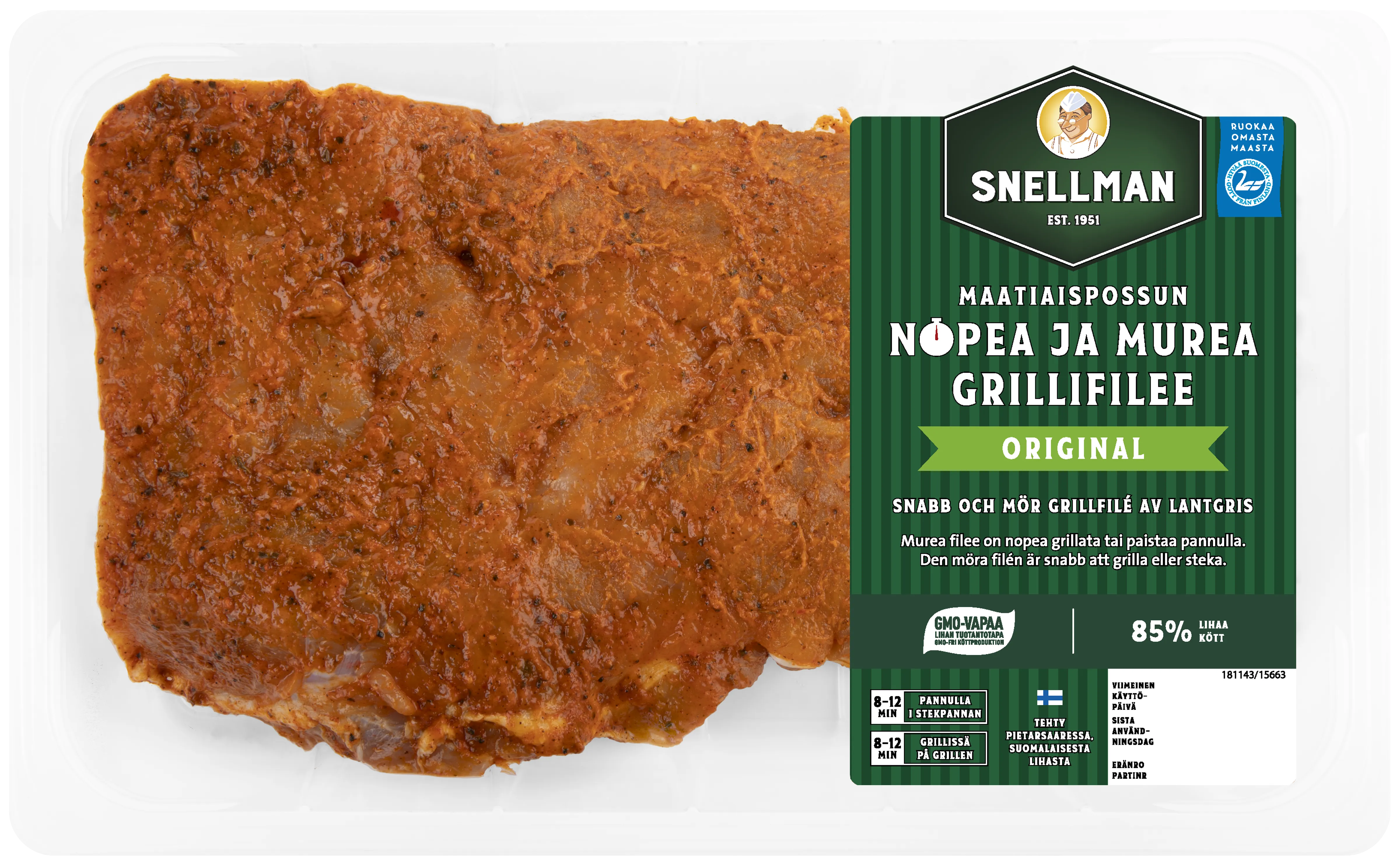 Snabb och mör grillfilé av lantgris ca 600 g