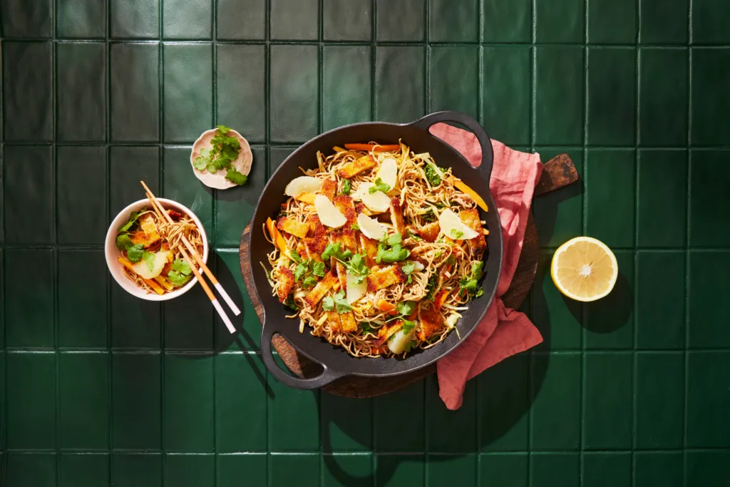 Krispig wok av lantgris