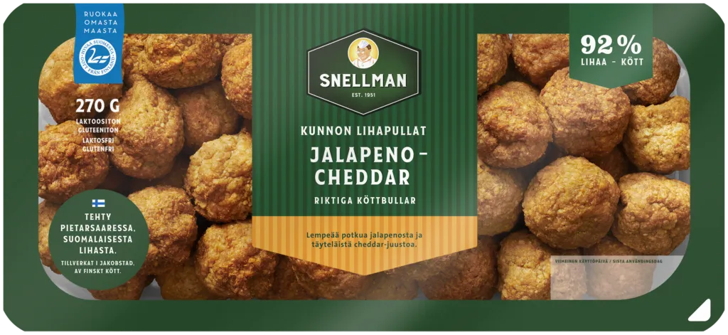 Kunnon jalapeno-cheddar lihapullat 270 g