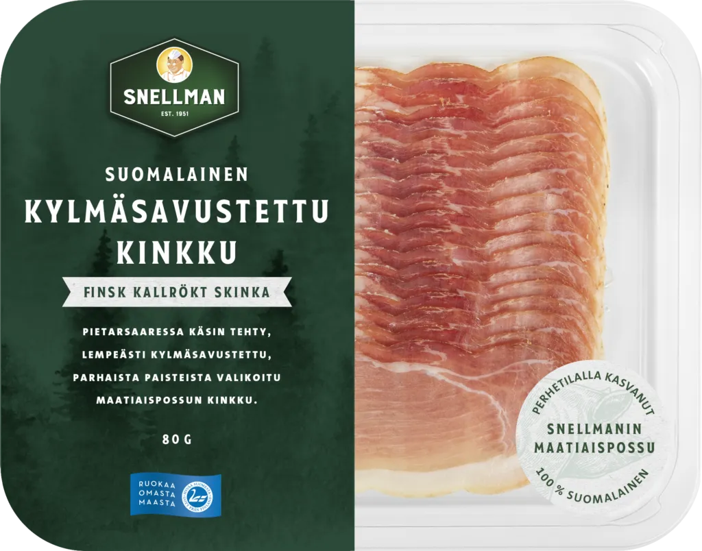 Suomalainen kylmäsavustettu kinkku 80 g