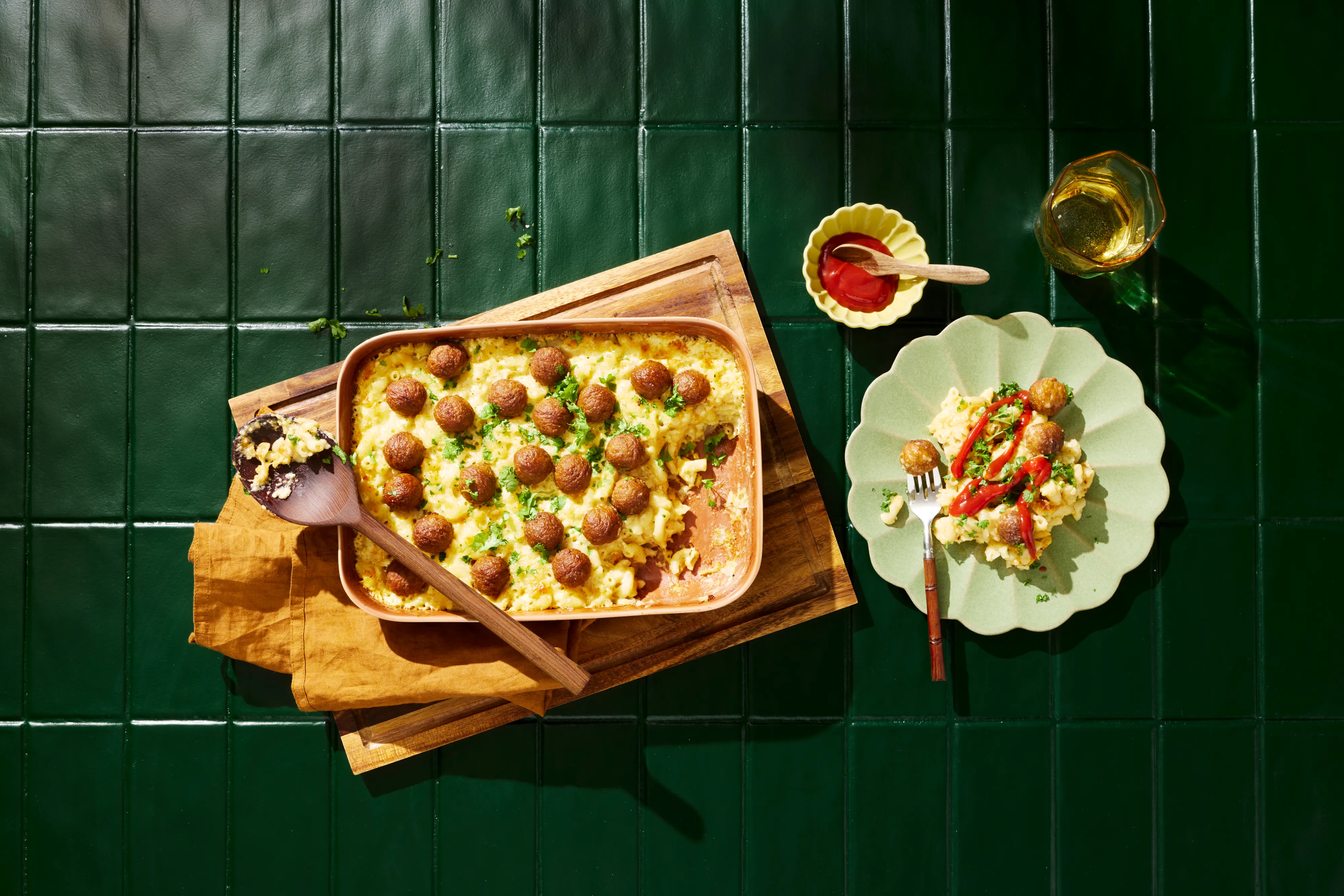 Mac & cheese & köttbullar