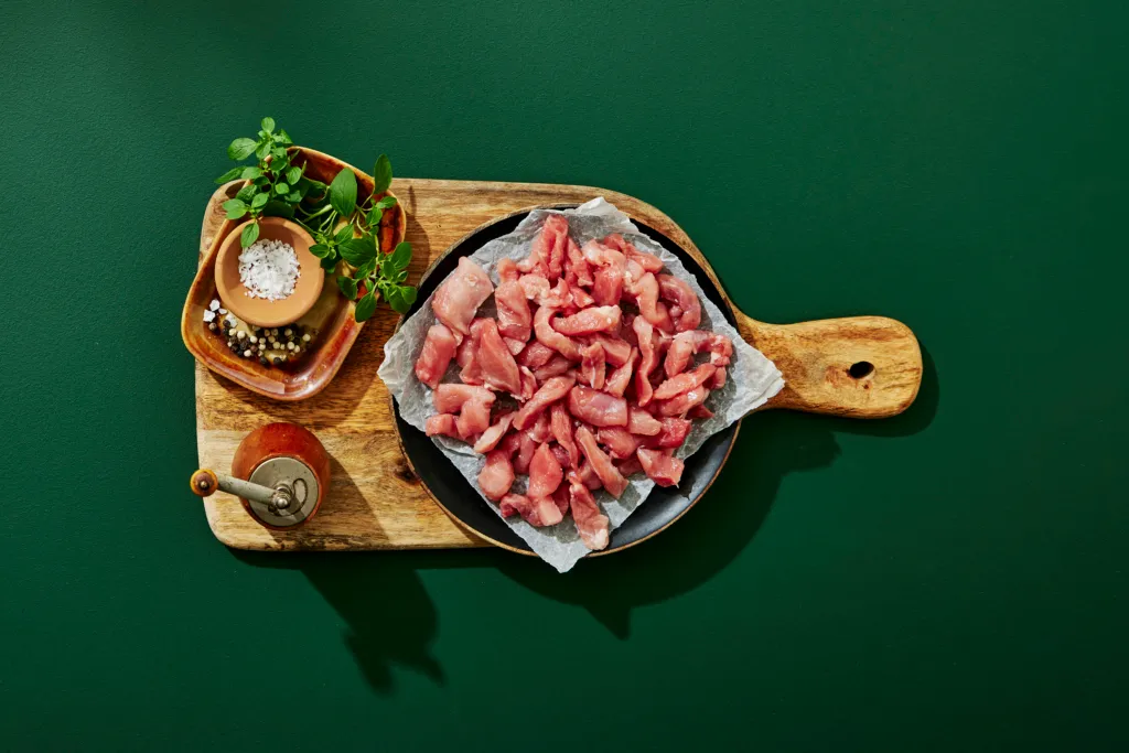 Skinkstrimlor av lantgris 300 g
