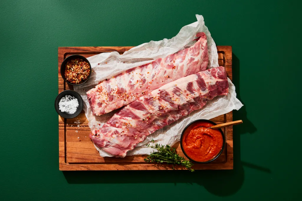 Loin ribs av lantgris ca 1,0 kg