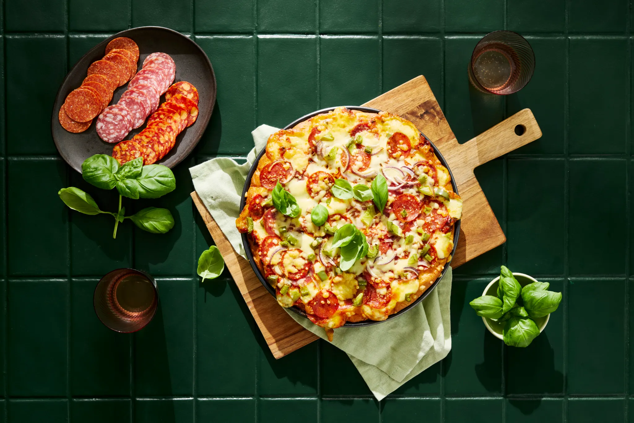 Panpizza med Snellmans salamitrippel