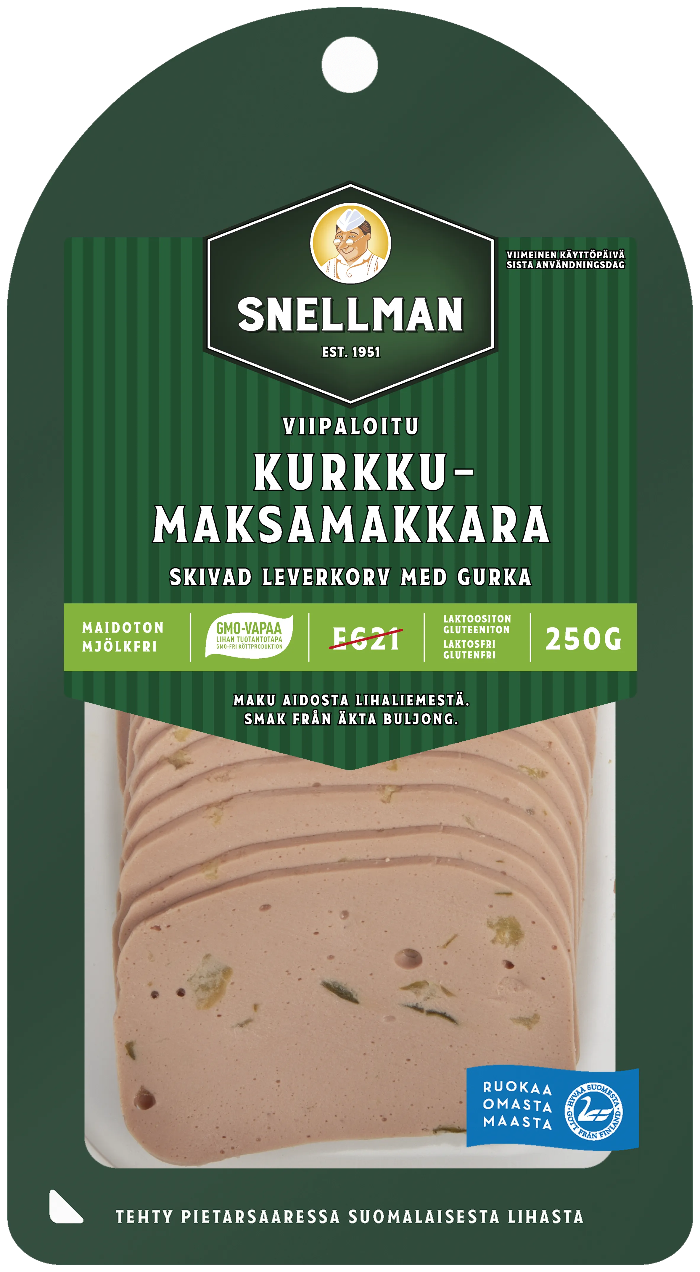 Skivad leverkorv med gurka 250 g