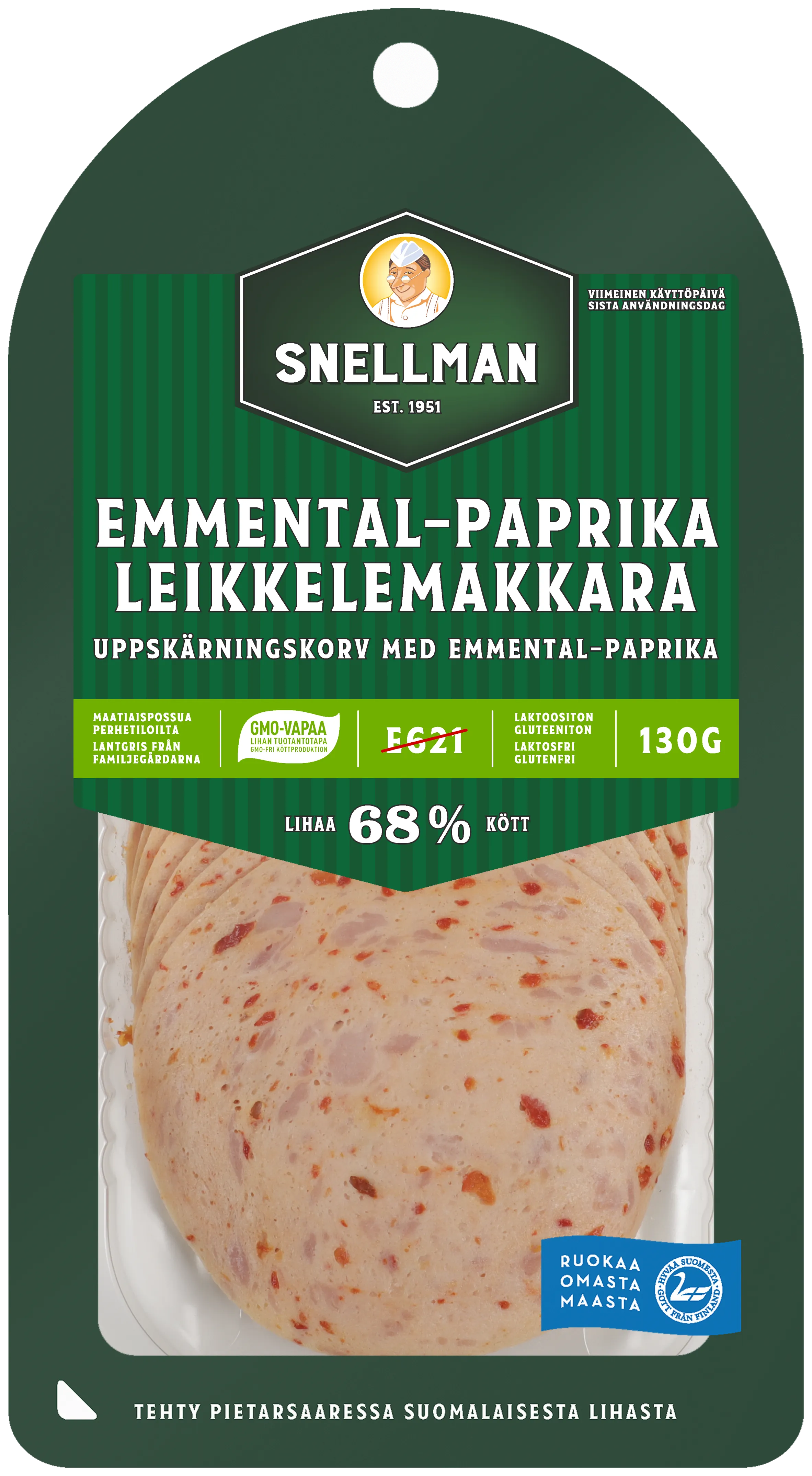 Emmental-paprika leikkelemakkara 130 g