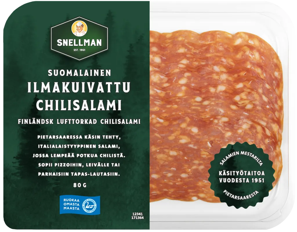 Finländsk lufttorkad chilisalami 80 g