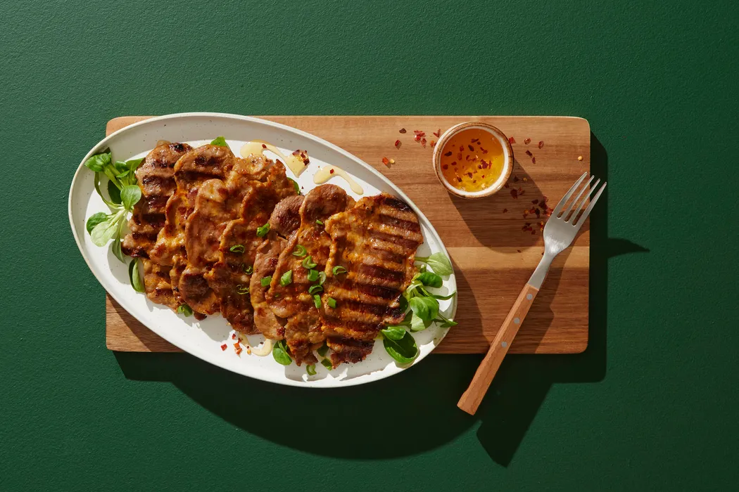 Tunn hot honey kasslerbiff av lantgris 500 g