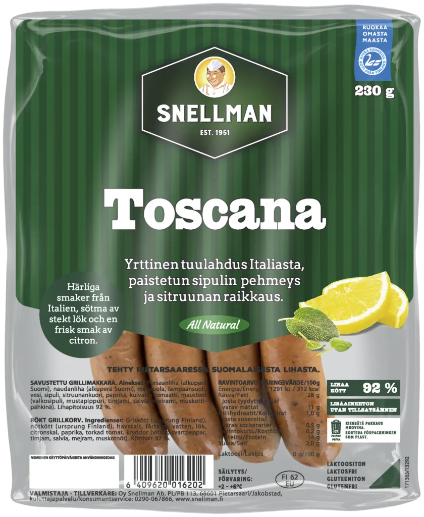 All Natural Toscana grillimakkara 230 g