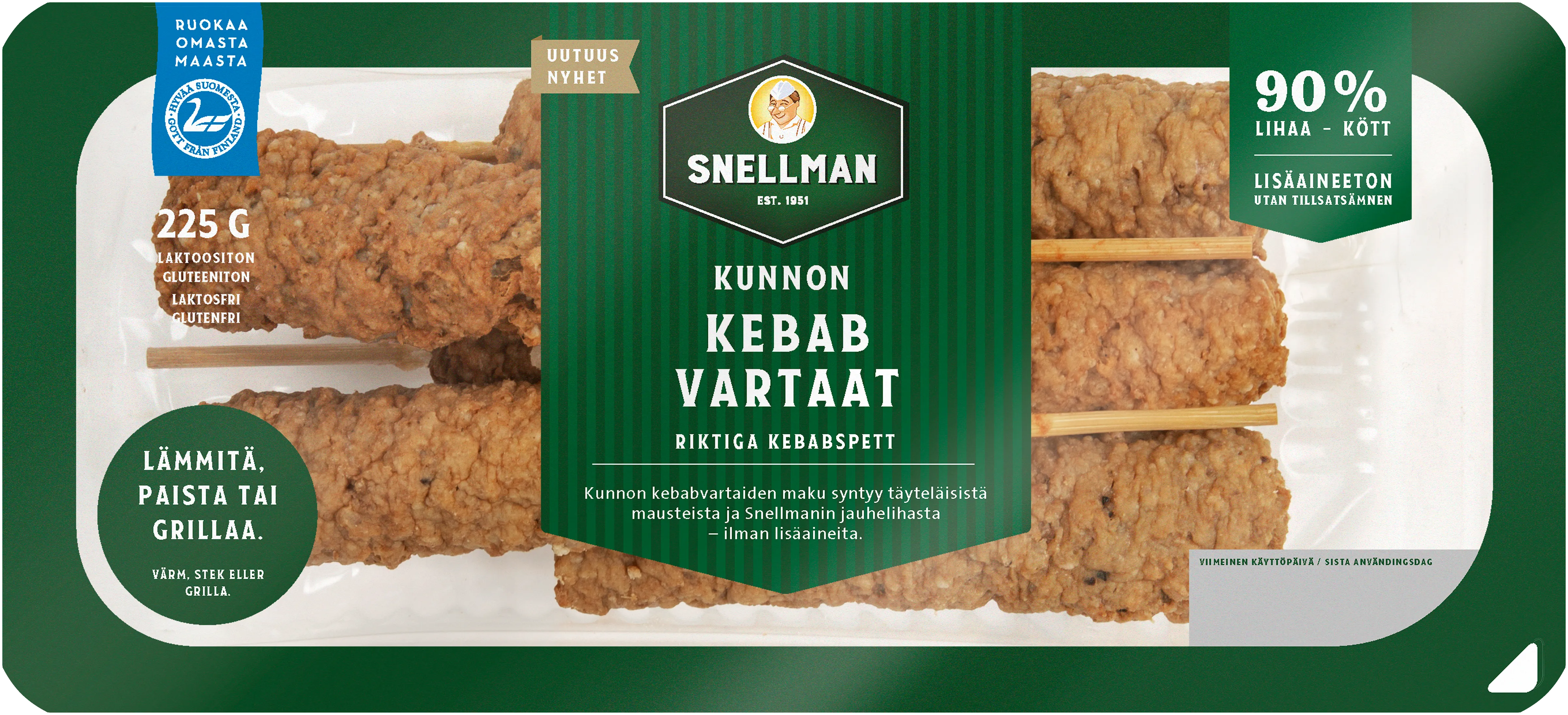 Riktiga kebabspett 225 g