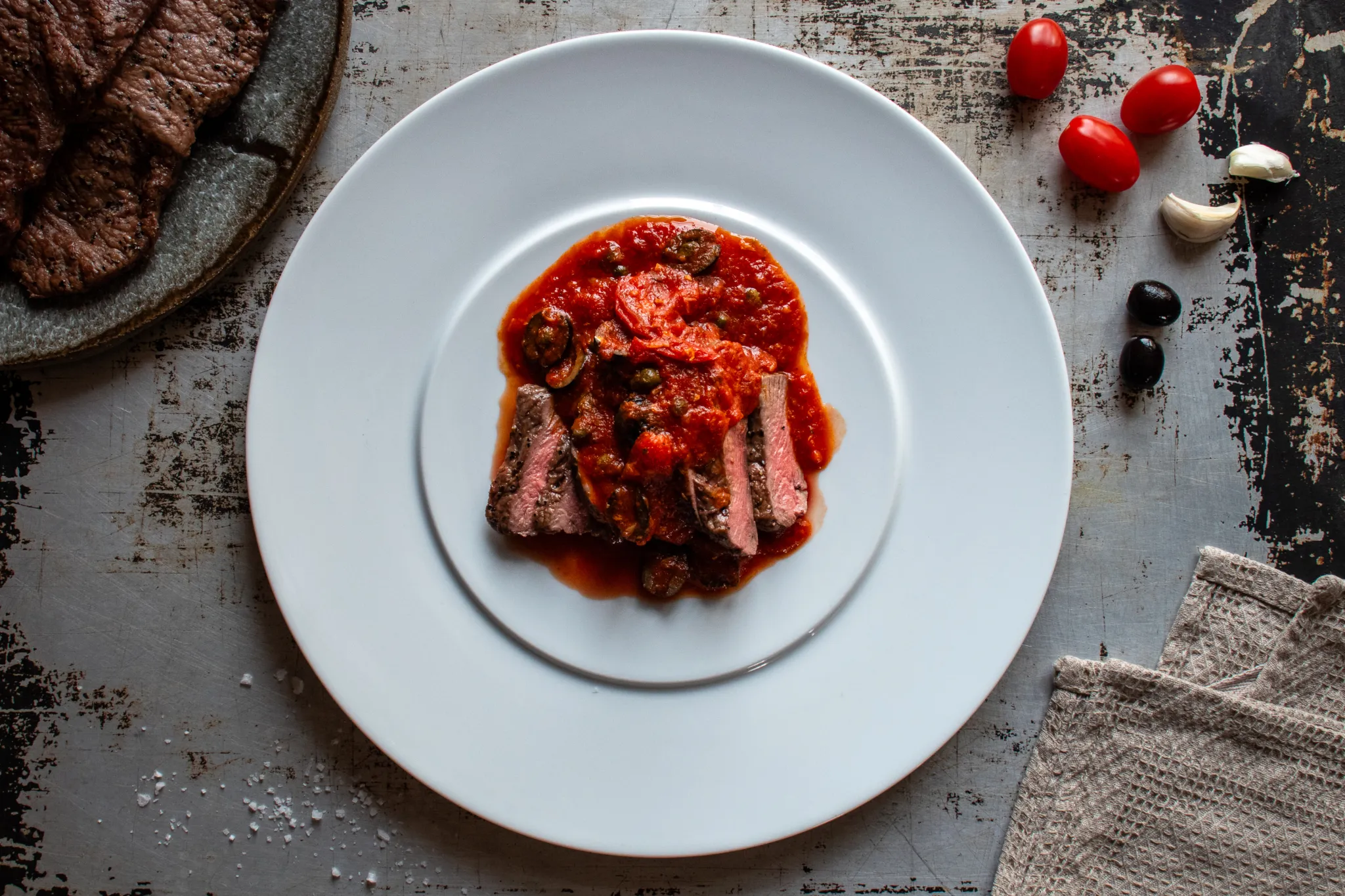 Nöt ytterfilé biffar i airfryer med puttanescasås