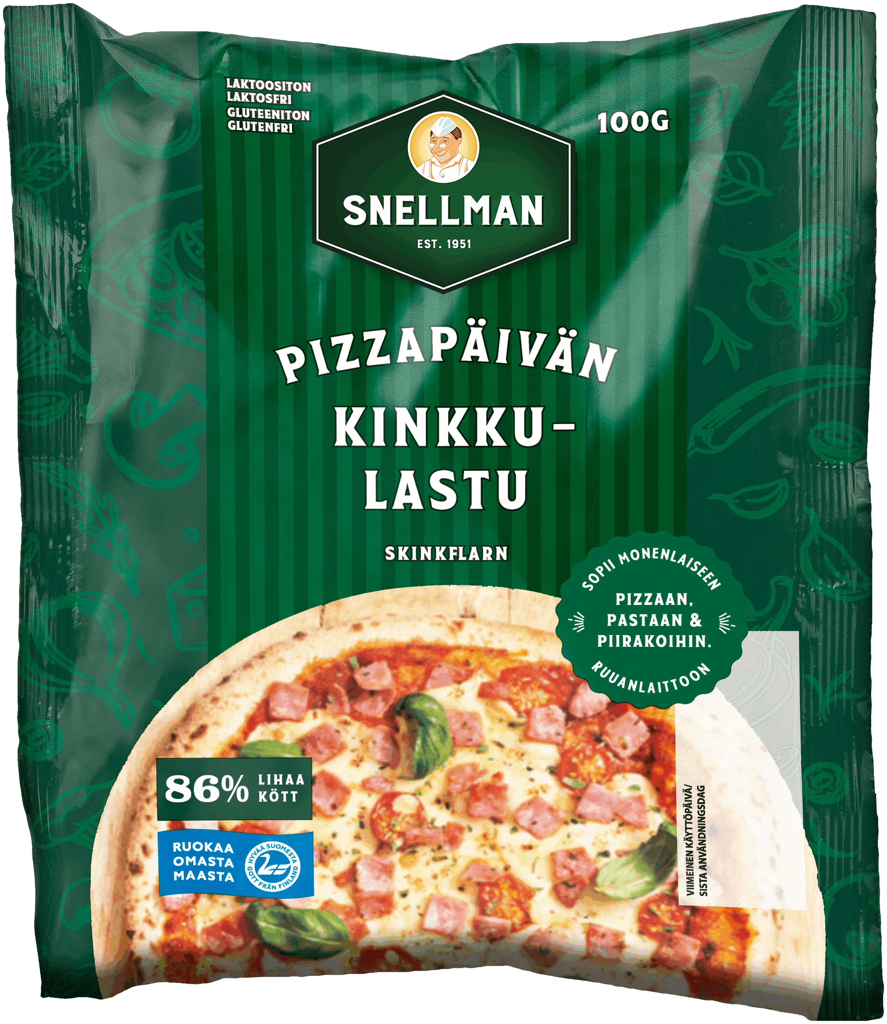 Pizzapäivän kinkkulastu 100 g
