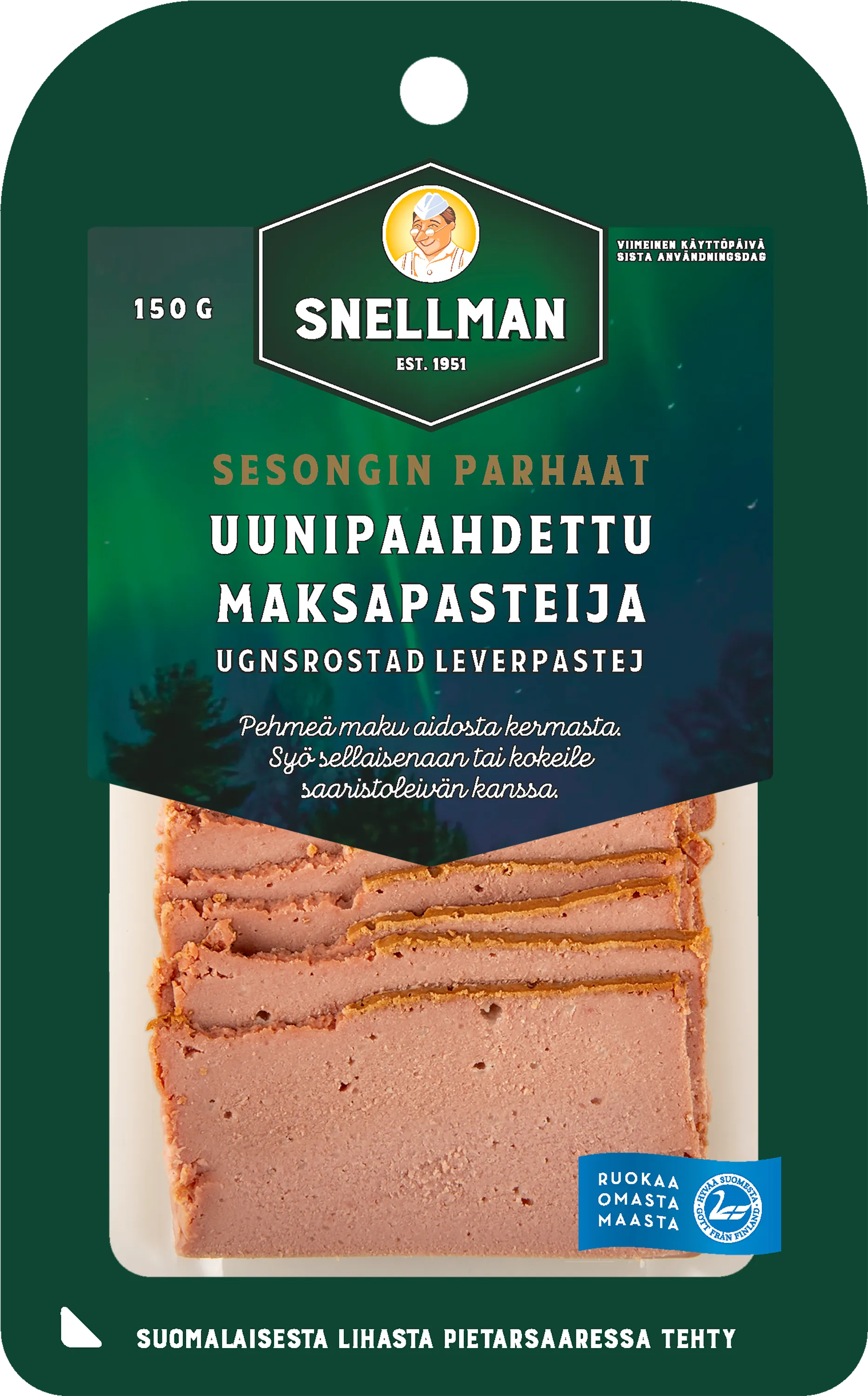 Viipaloitu uunipaahdettu maksapasteija 150 g