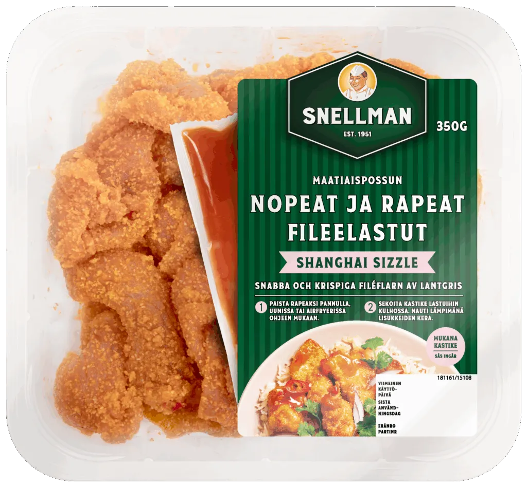 Maatiaispossun nopeat ja rapeat fileelastut Shanghai sizzle 350 g