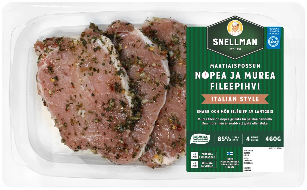 Snabb och mör filébiff Italian style av lantgris 4 st 460 g