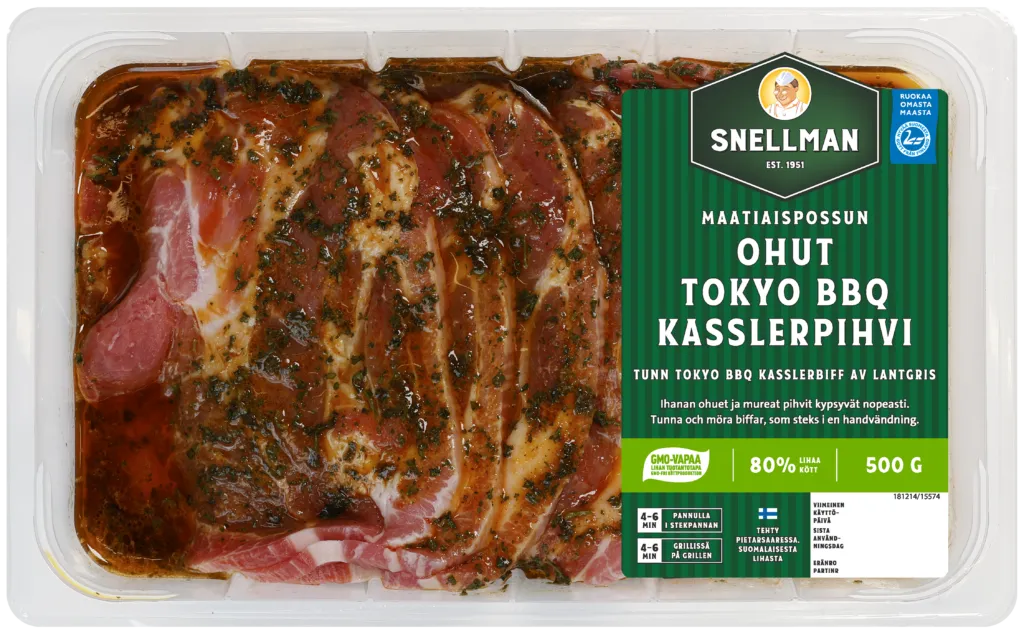 Tunn Tokyo BBQ kasslerbiff av lantgris 500 g