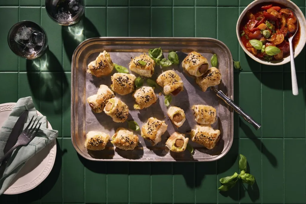 Korv- och kålsnittar med färsk ketchup