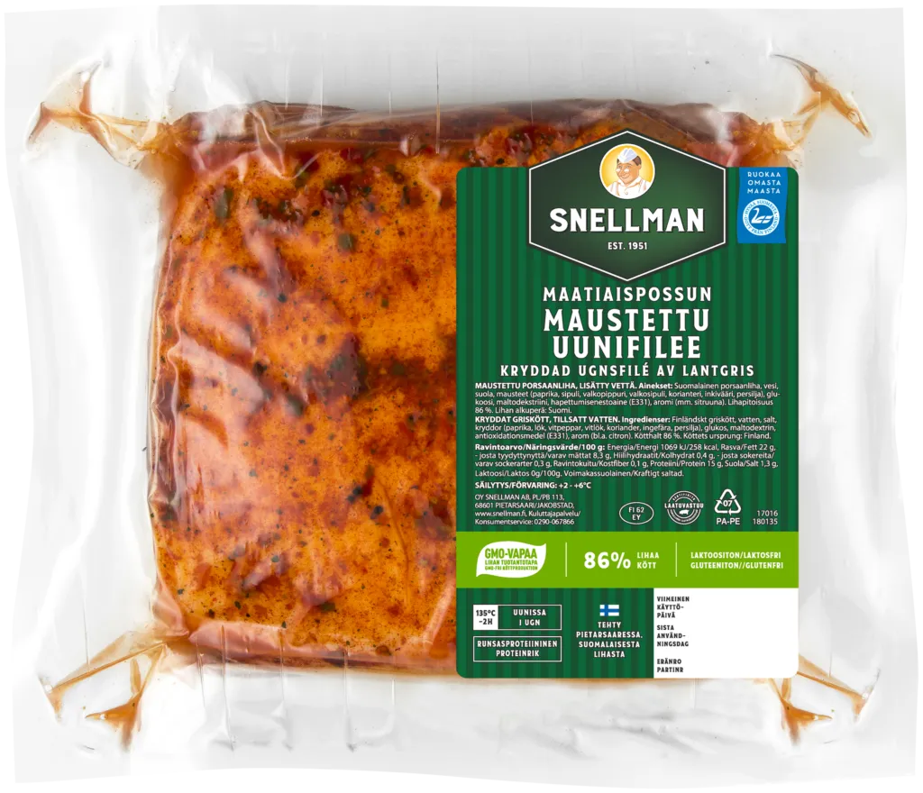 Maatiaispossun maustettu uunifilee n. 1,2 kg