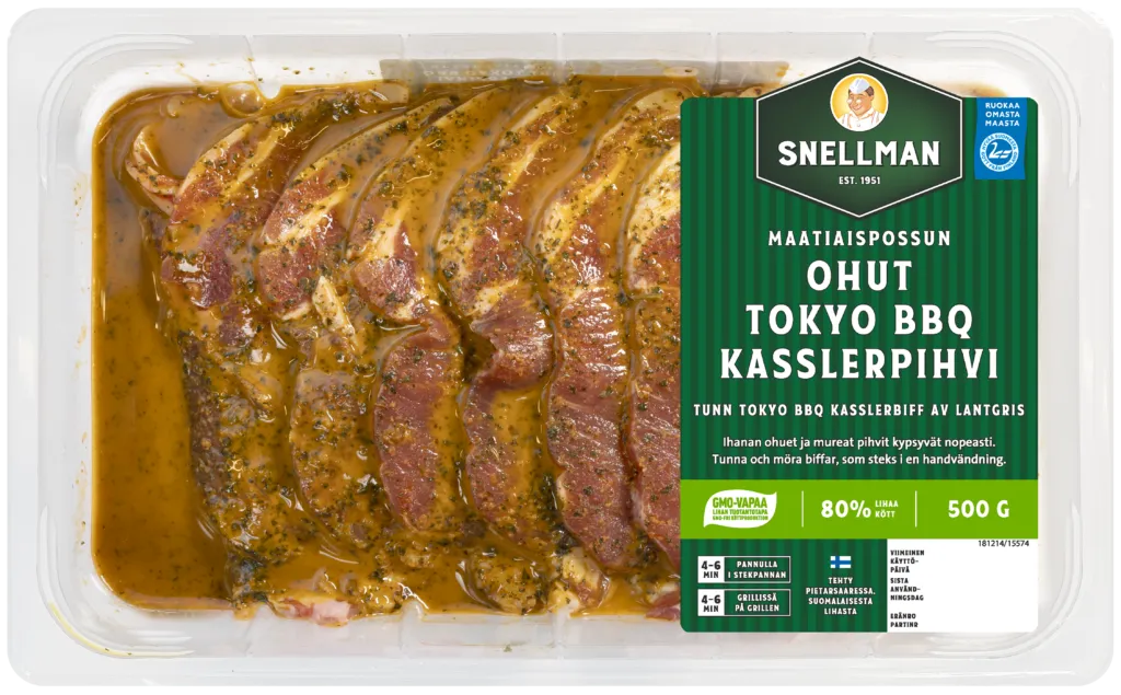 Tunn Tokyo BBQ kasslerbiff av lantgris 500 g