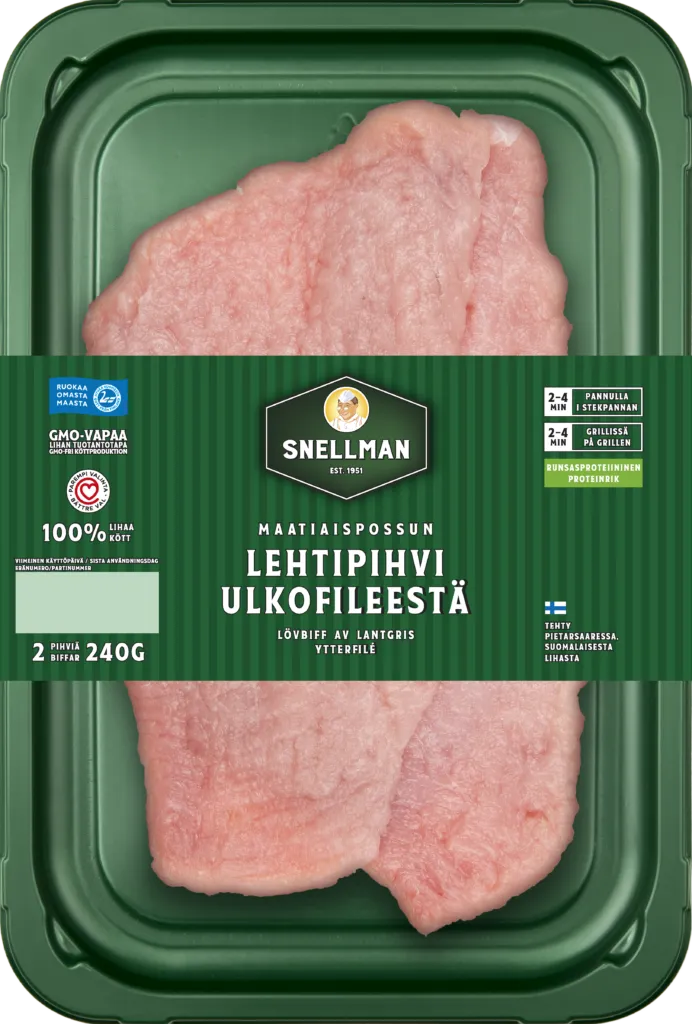 Maatiaispossun lehtipihvi ulkofileestä 2 kpl 240 g