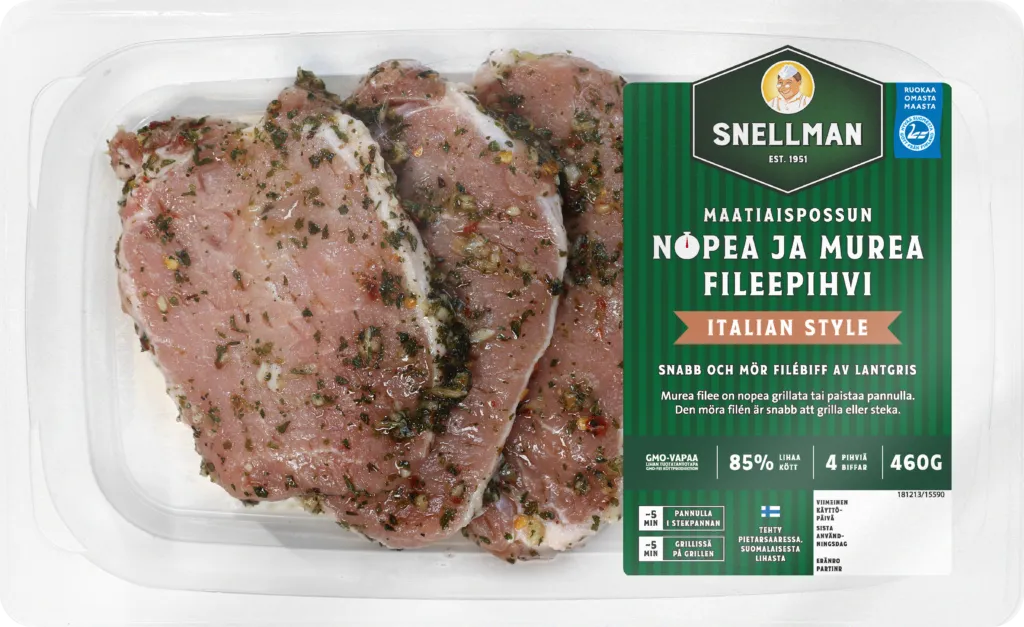 Snabb och mör filébiff Italian style av lantgris 4 st 460 g