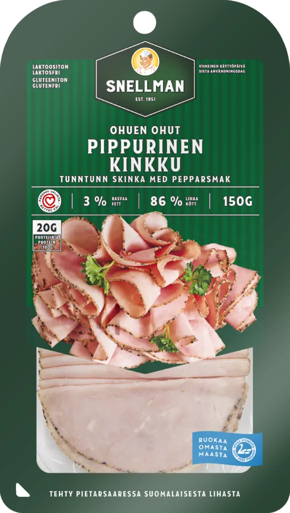 Ohuen ohut pippurinen kinkku 150 g